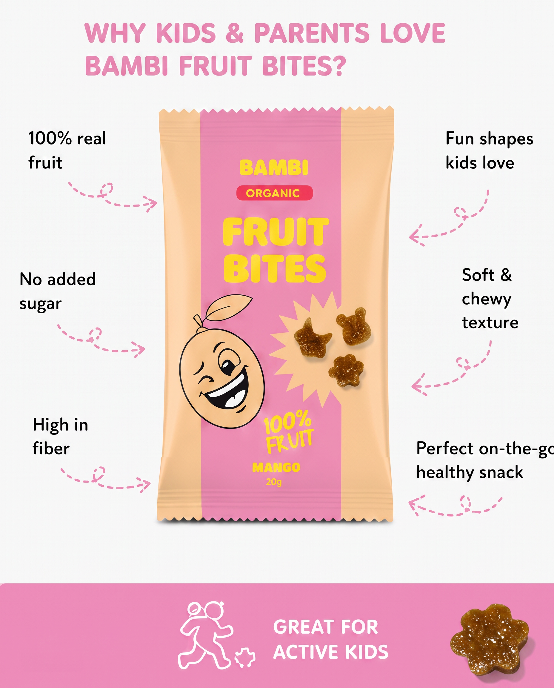 Bambi Mango fruit bites pouch 4
