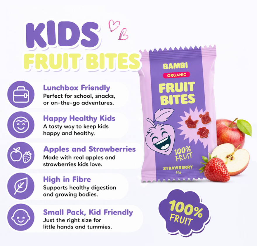Bambi Strawberry fruit bites pouch 2