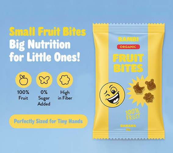 Bambi Banana fruit bites pouch 3