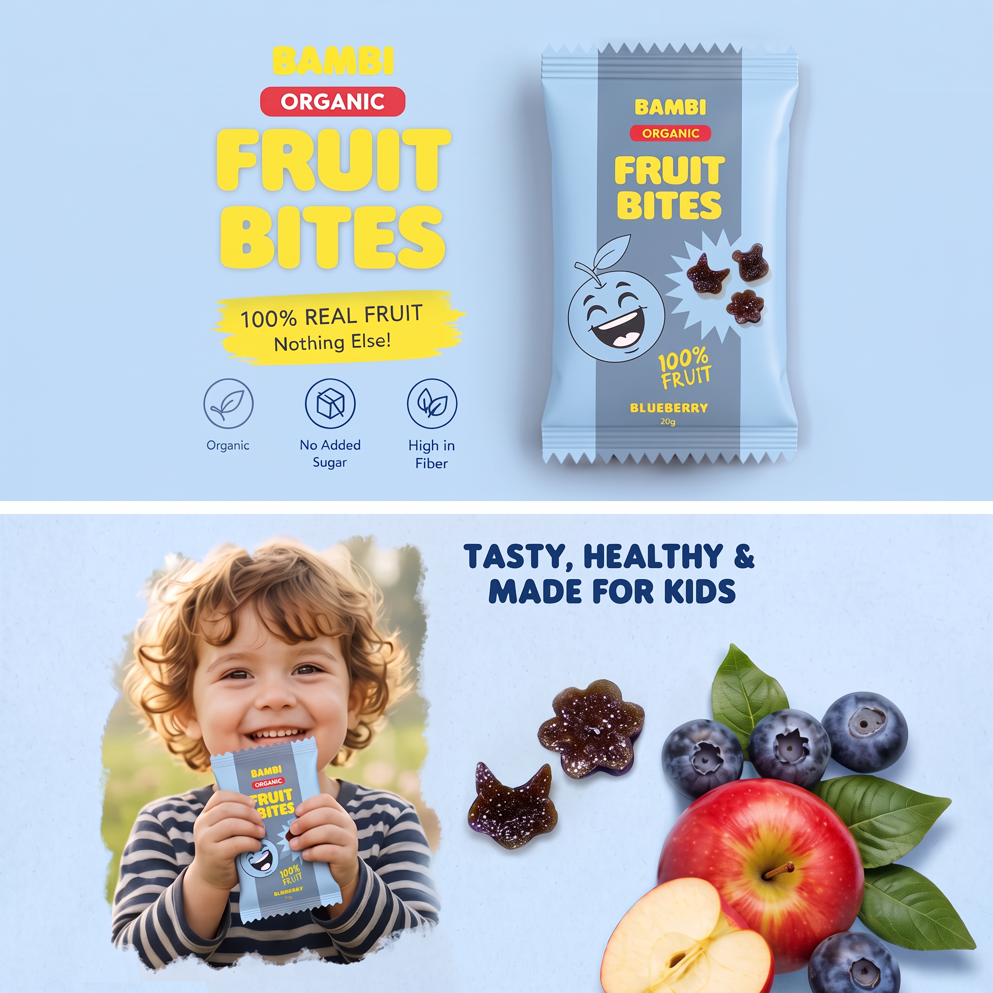 Bambi Blueberry fruit bites pouch 3