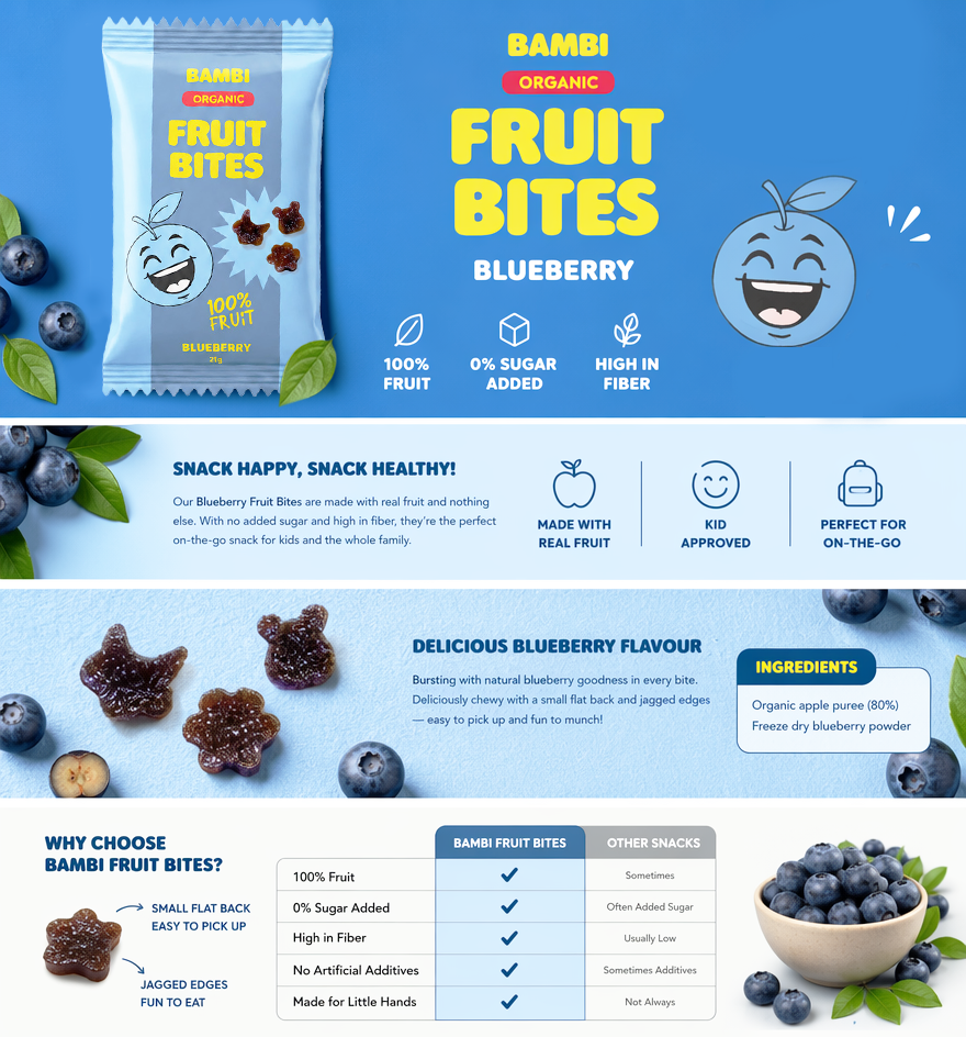 Bambi Blueberry fruit bites pouch 2